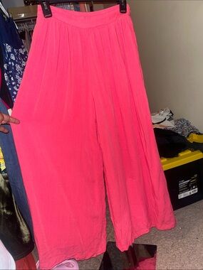 Mustard Seed Bright Coral Wide Leg Pants